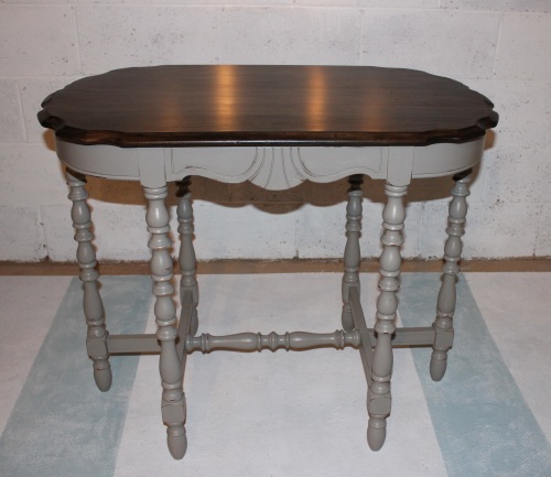console table in French linen